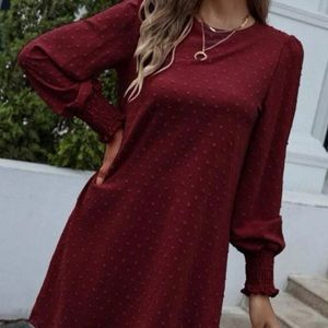 Maroon color short dress nice beautiful dress